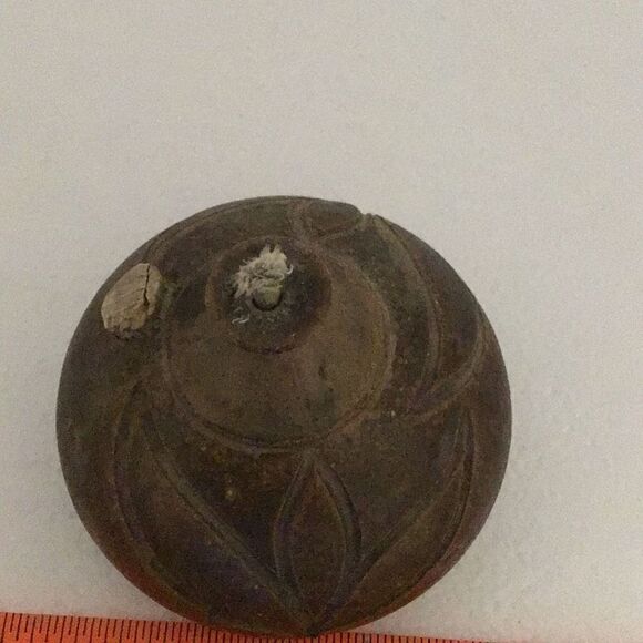 Vintage clay oil lamp by BJERGARD DANMARK - Picture 4 of 5